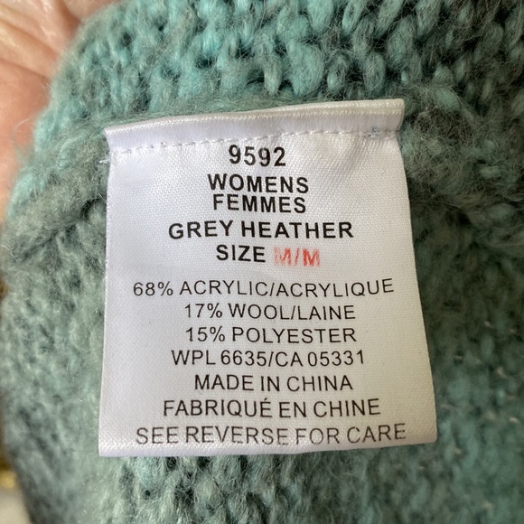 Woolrich women’s v-neckline knit slouchy ombré turquoise/grey sweater Size M - Picture 12 of 17